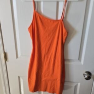 SHEIN Vibrant Orange Casual Dress